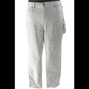 NYDJ Curves 360 Slim Straight Ankle Jeans Optic White - Regular